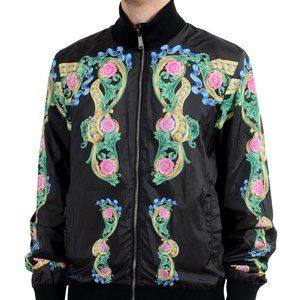 Versace Wool FullZip Reversible Bomber Windbreaker